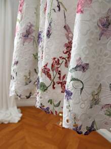 SHEIN Clasi Women's Floral Print A-Line Skirt With Slit