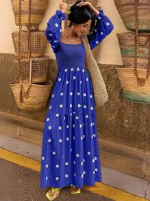 Breezaya 时尚度假风格长袖女式长裙