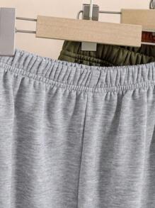 4pcs Tween BoysElastic Waist Letter Graphic Loose Fit Basic Mid-Length Shorts, Suitable For Summer Sports & Casual Wear, Great For Outdoor Activities - Multicolor - View 6