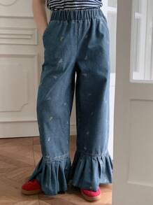 DAZY Tween Girls Tween Girl Fall Denim Pants,Back To School Clothes - Medium Wash - View 4