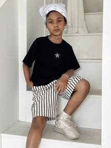 Hapijoa Pantalones anchos y sueltos a rayas de verano para niños preadolescentes, ropa de vuelta al colegio