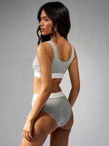 MISSGUIDED 罗纹运动文胸运动健身跑步瑜伽运动日常舒适健身健身房运动服女式文胸上衣