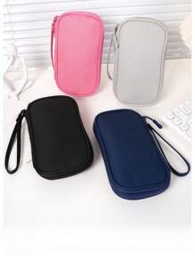 1pc Waterproof Electronic Storage Bag ,Multi-Layer Fixed Storage Bag,Multi-Zipper Portable Storage Bag- Perfect For U Disks, Hard Disks, Headphones - Grey - View 4