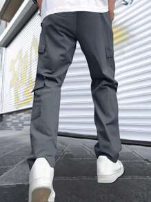 Manfinity LEGND Pantalones cargo casuales de unicolor para hombre