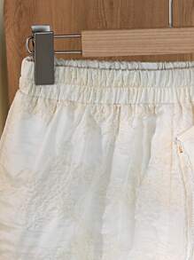 2 件套女式白色传统刺绣背心和短裤套装，休闲户外度假 - 白色 - 查看 6