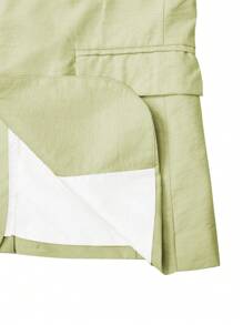 Calvornis Men's Solid Color Pleated Long Sleeve Suit Jacket And Pocket Suit Pants Set - Green - View 4
