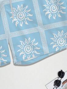 Manfinity RSRT Summer Vacation Sun Printed Men's Short Sleeve Shirt Set - Multicolor - View 6