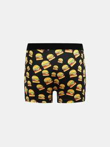 Tween Boy Hamburger Pizza Print Elastic Waist Briefs