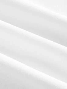SHEIN MOD 大码女式露肩白色连体裤，配腰带，优雅通勤 - 白色 - 查看 4