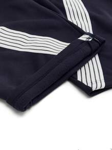 NEON BLANC Pantalón de chándal holgado de punto azul marino para hombre, escuela