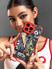 Astro Boy X SHEIN Cartoon Printed Protective Cover Design Cool Phone Case, Compatible With IPhone - Pink - View 6