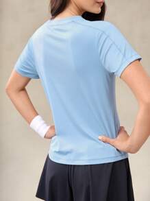 OutZeal Women Outdoor Tee Work Gym Wear Summer UV Protection Cool Touch Round Neck Feature Pocket - Blue - View 10