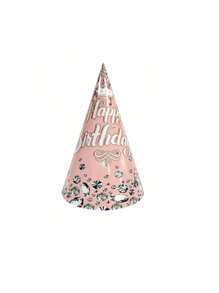 Pink Party Photo Prop Caps, Birthday Party Hats, Party Supplies, Party Decoration, Fun Party, Happy Birthday - Pink - View 1