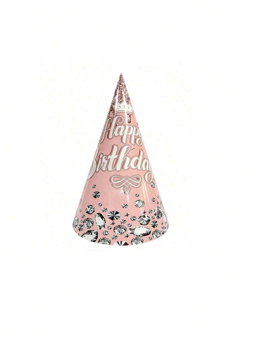 Pink Party Photo Prop Caps, Birthday Party Hats, Party Supplies, Party Decoration, Fun Party, Happy Birthday - Pink - View 1