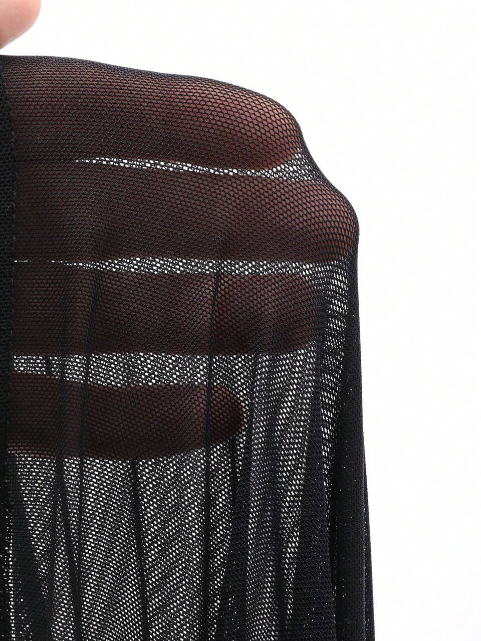 Mysterious Lace & Fishnet Patchwork Sheer Design Bodycon Maxi Sexy Nightgown For Women Lingerie For Women