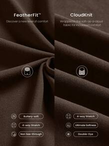 GLOWMODE 5英寸FeatherFit™孕妇A字裤超高抽绳腰侧袋弹力修身短裤孕妇低冲击瑜伽普拉提工作室日常休闲装 - 棕色 - 查看 7