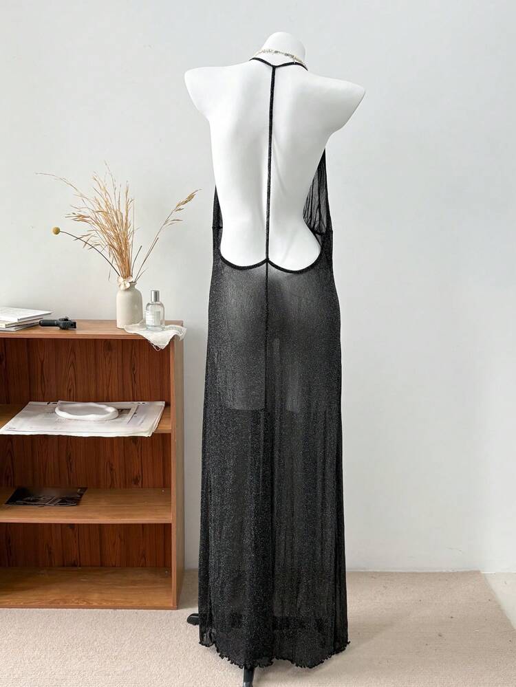 Dazy Plus Mesh Sheer Long Camisole Lingerie