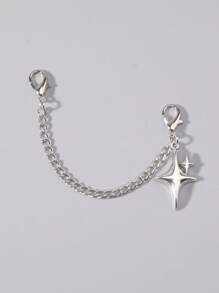 ROMWE Grunge Punk 1 件朋克风格星星装饰，适用于靴子、家居 DIY、节日派对礼物 - 銀色 - 查看 3