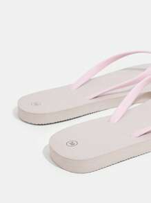 Grefit Chanclas casuales planas para exteriores y playa CUCCOO para mujer, pantuflas cómodas sin cordones - Gris Claro - Ver 4