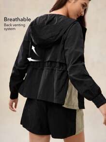 OutZeal Women's Water-Resistant Lightweight Color Block Outdoor Rainshell Jacket Hiking Camping