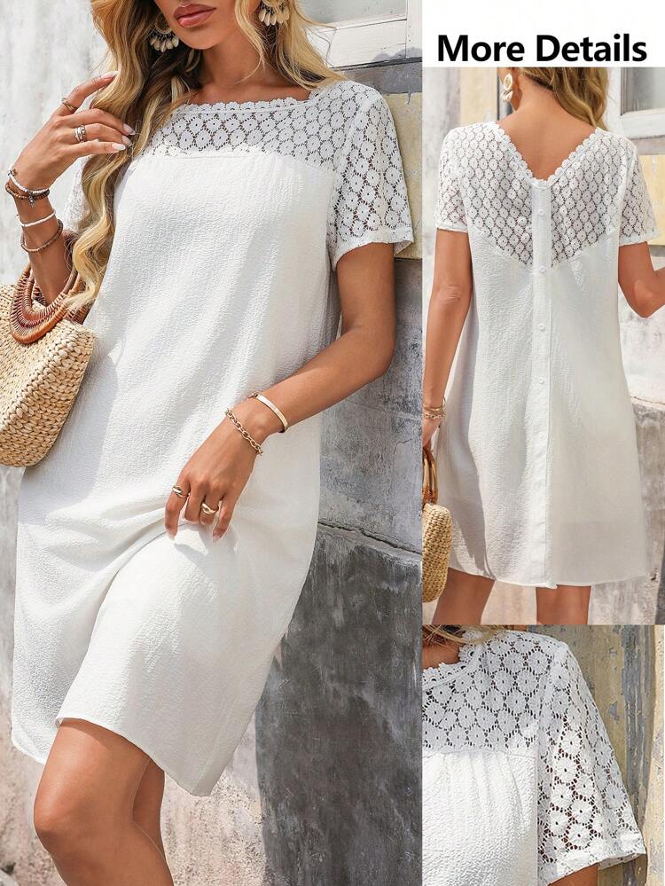 Women's Mini Dress Summer Outfits For Women Summer Dresses For Women Vacation Outfits Woman Country Concert Outfit Vacation Dress White Dresses Classy Elegant White Graduation Dress