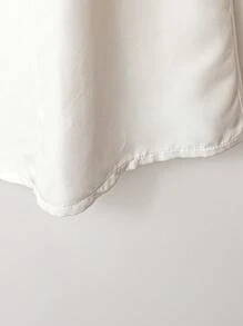 SHEIN Clasi Falda acampanada elegante para damas de vacaciones en primavera y verano - Blanco - Ver 5