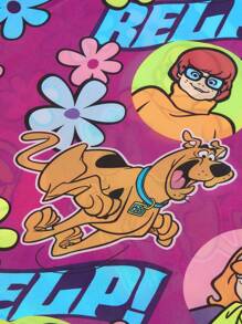 SCOOBY-DOO X SHEIN Bolsa de playa y bolso de mano de gran capacidad con gráficos de dibujos animados y figuras de moda