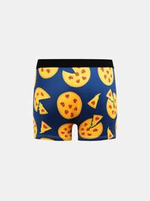 Tween Boy Hamburger Pizza Print Elastic Waist Briefs