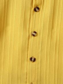 SHEIN 2 pezzi Set di camicie a maniche corte e pantaloncini di colore solido estivi per ragazzi