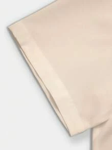 Manfinity RSRT Camisa casual de manga corta de solapa única con estampado geométrico para hombre, adecuada para vacaciones de verano