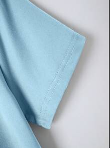 INAWLY 女士加大码圆领T恤，夏季时尚 - 彩色 - 查看 3