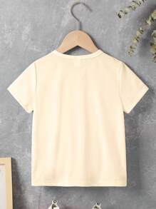 Camisetas sencillas de moda casual con elementos de camuflaje, estampado de leopardo y lema gráfico para niños pequeños. Conjunto básico casual a juego de mamá e hijo (2 piezas vendidas por separado)