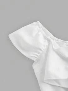 SHEIN MOD 蝴蝶袖蝴蝶结设计迷人上衣