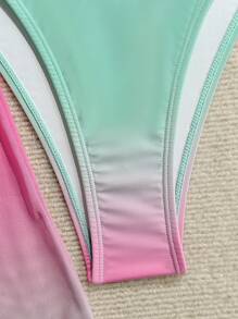 Soleia New Ombre 3 PiecesKnitted Swimsuit Set - Multicolor - View 5