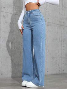 Jeanoix Women Casual Straight Leg Jeans Y2k