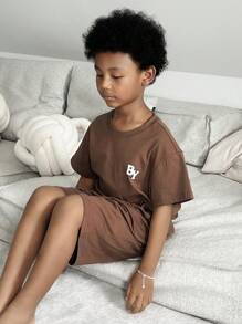 DAZY 大男孩秋季睡衣/家居服 - 棕色 - 查看 2