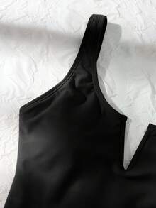 Vaytide Bañador una pieza de corte V - Negro - Ver 5