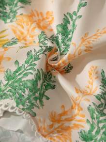 Revavyn 复古宫廷风优雅圆领腰线镂空设计灯笼袖复古印花腰A字女短裙波西米亚风度假时尚春秋季风格 - 彩色 - 查看 7