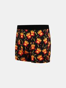 Tween Boy Hamburger Pizza Print Elastic Waist Briefs