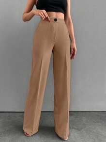 EURMUSE Beige Basic Pants, Fashionable Suitable For Summer - Beige - View 6
