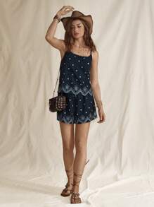 Wildy Conjunto de dos piezas para uso diario, ropa de verano para mujer, conjuntos chic de estilo bohemio para vacaciones y día de la madre