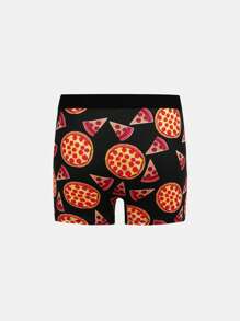 Tween Boy Hamburger Pizza Print Elastic Waist Briefs