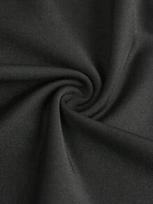 SHEIN Tween Girls Half Zip Sleeveless Jumpsuit Black Jumpsuit, Back To School Season,Mommy And Me Matching Outfits - Black - View 10