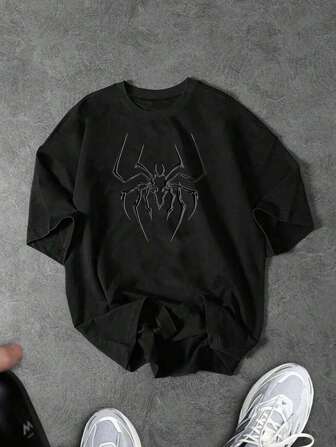 Sport MetroGents 男式蜘蛛印花短袖休闲运动T恤