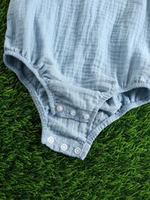 SHEIN Set de 3 piezas de bodis sin mangas de algodón de unicolor para bebé recién nacido niño, paquete básico para verano, body de burbuja para bebé, ropa neutra para bebé recién nacido niño/niña