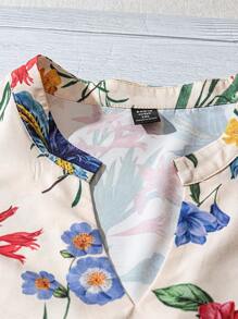 SHEIN LUNE Chemise d'été décontractée de vacances pour femme grande taille