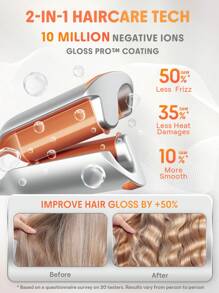 SHEGLAM HAIR Beach Babe Hair Waver, Ionic Hair Waver, fer à friser Waver, pince à cheveux à 2 barils avec anti-brûlure, 50 millions d'ions et ondulation rapide de 10 minutes, minuterie intelligente et temps réglable, outil capillaire facile à utiliser pour les femmes - prise UE Graduation Anniversaire Vacances Été Automne Automne Y2K Fantaisie Mode Femmes Se maquiller Cosmétique Faire la fête Plage Voyage Camping En plein air École Campus Voyage Festivals Décor Cadeau Présent Rose Fille Cosplay Meilleur Couleur Charme Ambiance