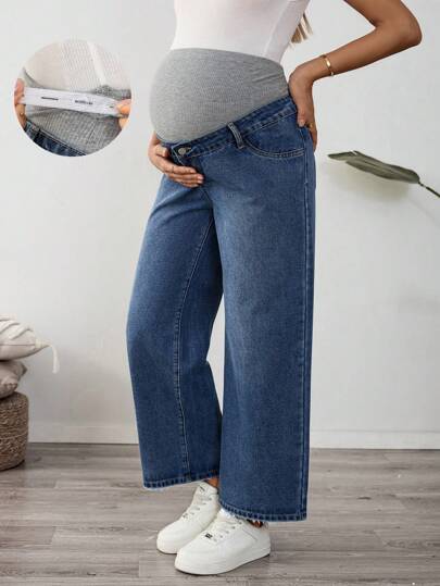 SHEIN Jeans de maternidad, atuendos de playa para maternidad