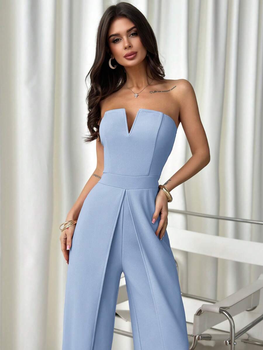 Firerie 女士浪漫时尚优雅性感连衣裙，适合派对、度假、返校、约会、婚礼和生日。女士修腰连体裤 - 淺藍色 - 查看 1