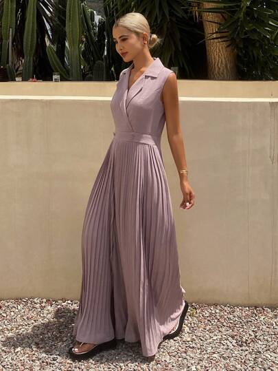 DAZY 女式夏季领口收腰宽松阔腿连体裤女式连体裤